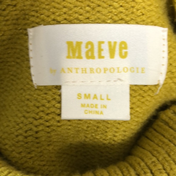 Maeve by Anthropologie Crystal Tunic Sweater Yellow Small - Picture 8 of 9